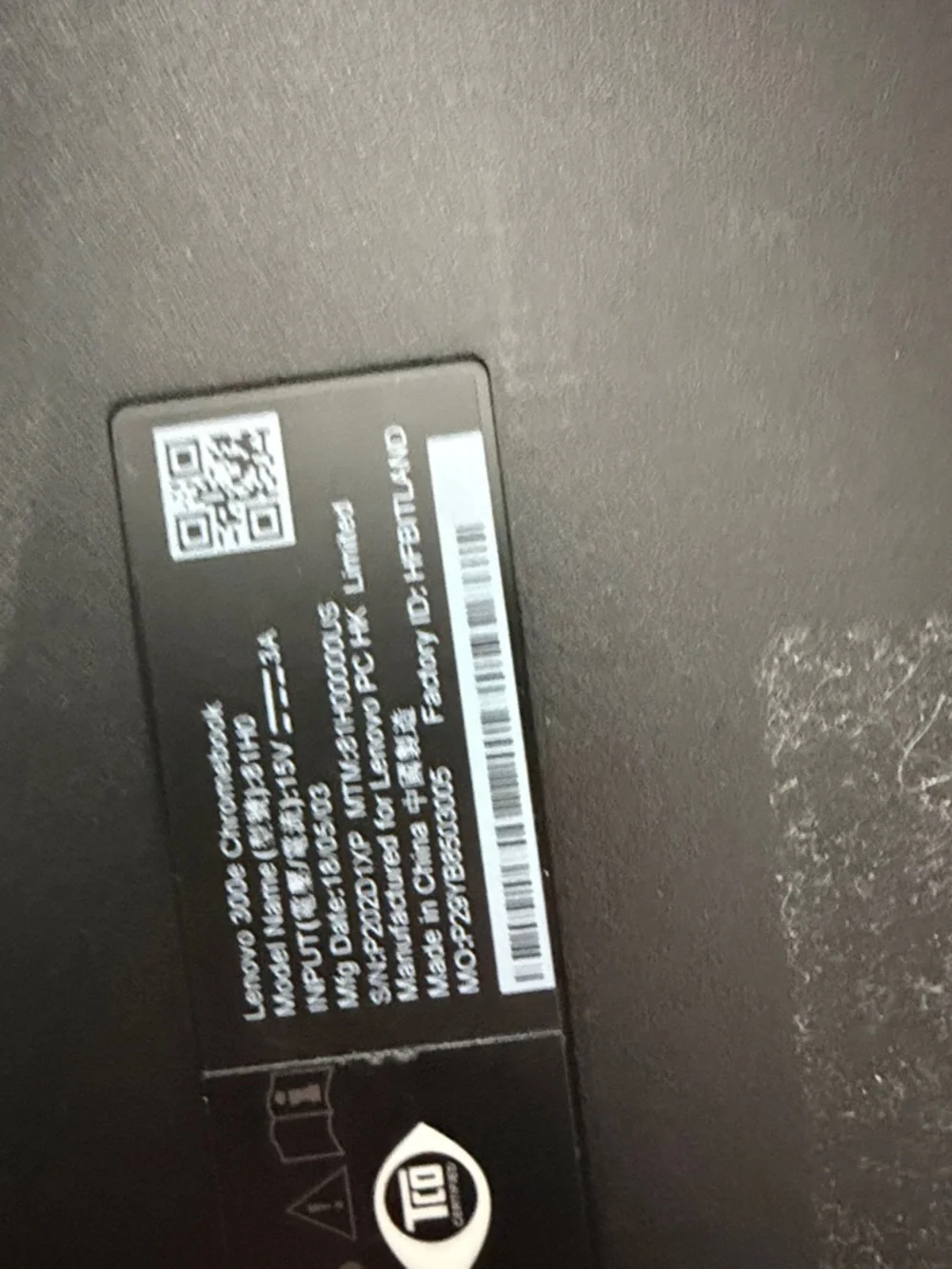 Lenovo Black Chromebook with Chrome Badge